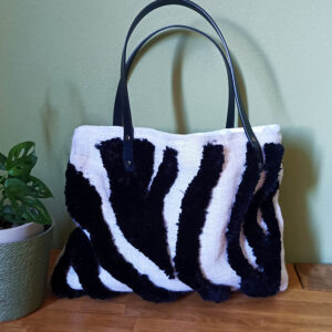 Tufted bag: animalier zebra